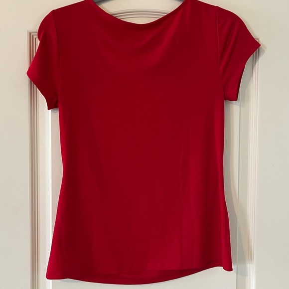 Worthington Red Short Sleeve Polyester Blouse Women’s Size Petite Small - Picture 4 of 8